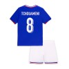 Maillot de Supporter France Tchouameni 8 Domicile Euro 2024 Pour Enfant